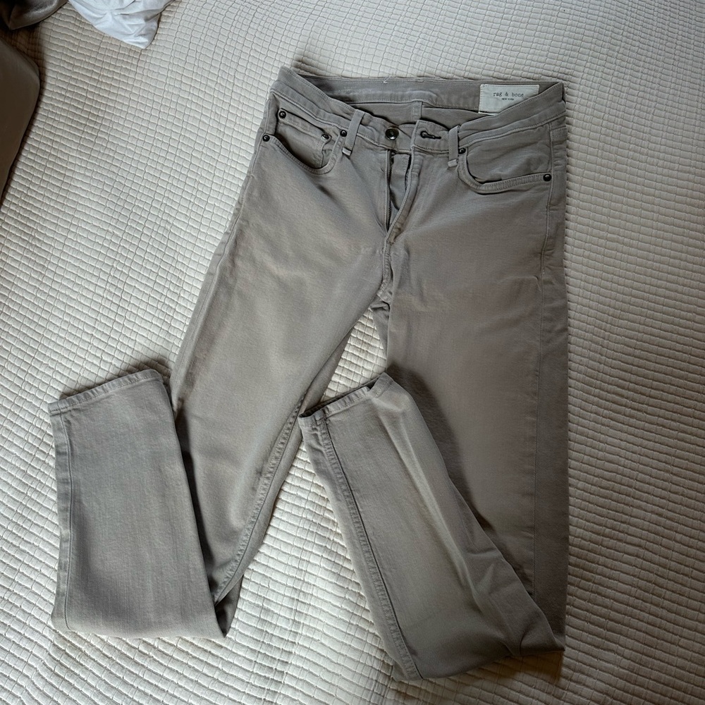 Rag & Bone Taupe Slim Fit Jeans